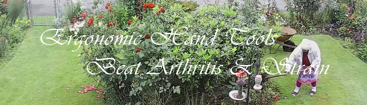  My Mom working in her garden - Best Ergonomic Hand Tools to Beat Arthritis & Strain