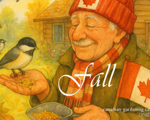 Fall garden with harvesting and warm colors